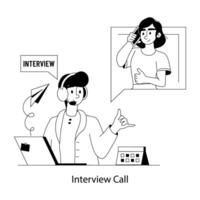 Trendy Interview Call vector