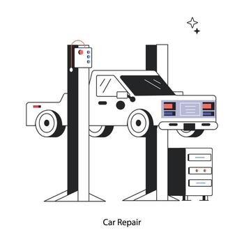 de moda coche reparar vector