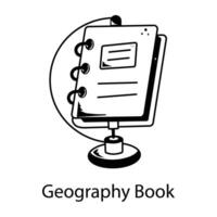 Trendy Geography Book vector