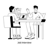 Trendy Job Interview vector
