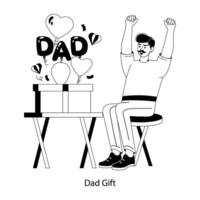 Trendy Dad Gift vector