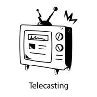 Trendy Telecasting Concepts vector