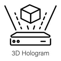 de moda 3d holograma vector