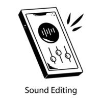 Trendy Sound Editing vector