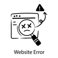 error del sitio web de moda vector