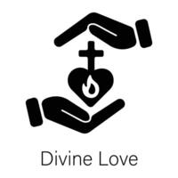 Trendy Divine Love vector