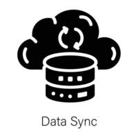 Trendy Data Sync vector