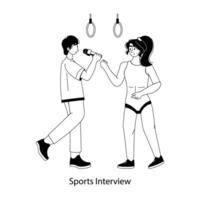 Trendy Sports Interview vector