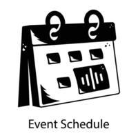 Trendy Event Schedule vector