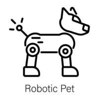 Trendy Robotic Pet vector