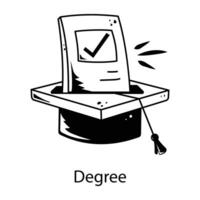 Trendy Degree Concepts vector