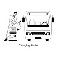 Trendy Charging Station vector