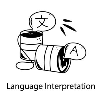 Trendy Language Interpretation vector