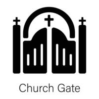 Trendy Church Gate vector