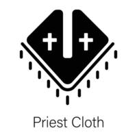 Trendy Priest Cloth vector