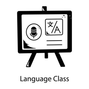 Trendy Language Class vector