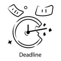 Trendy Deadline Concepts vector