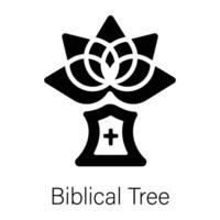 Trendy Biblical Tree vector