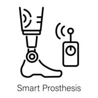 Trendy Smart Prosthesis vector