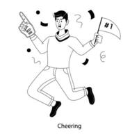 Trendy Cheering Concepts vector