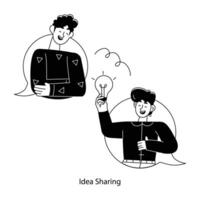 Trendy Idea Sharing vector