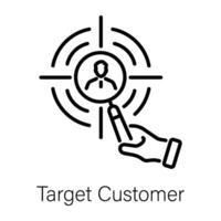 Trendy Target Customer vector