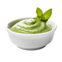 Tempting Mint Flavor Isolated Green Sauce on Transparent Background png