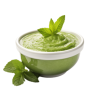 exquis condiment vert menthe sauce avec non Contexte png