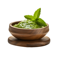 Zesty and Fresh Green Mint Sauce with Transparency png