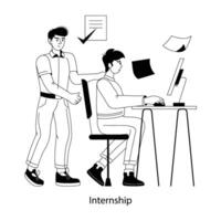 Trendy Internship Concepts vector