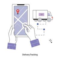 Trendy Delivery Tracking vector