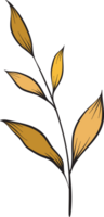 rustik blad höst blommig png