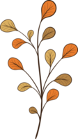 rustico foglia autunno floreale png