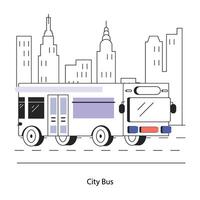 Trendy City Bus vector