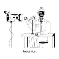 Trendy Robot Host vector