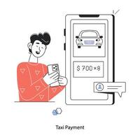 Trendy Taxi Payment vector