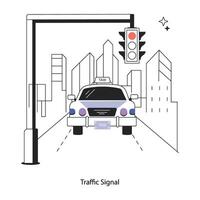 Trendy Traffic Signal vector