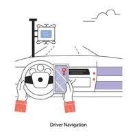 Trendy Driver Navigation vector