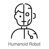 Trendy Humanoid Robot vector