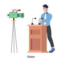 Trendy Orator Concepts vector