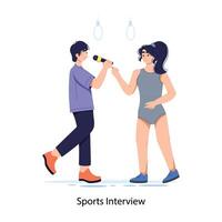 Trendy Sports Interview vector