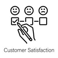 Trendy Customer Satisfaction vector