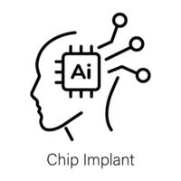 de moda chip implante vector