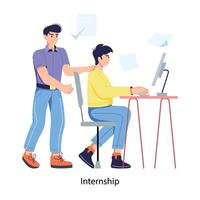 Trendy Internship Concepts vector