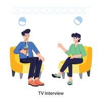 Trendy TV Interview vector