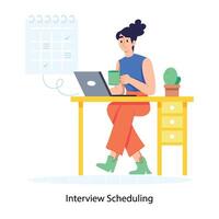 Trendy Interview Scheduling vector