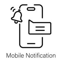 Trendy Mobile Notification vector