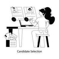 selección de candidatos de moda vector