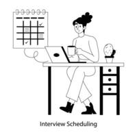 Trendy Interview Scheduling vector