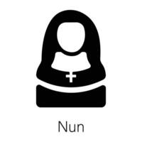 Trendy Nun Concepts vector